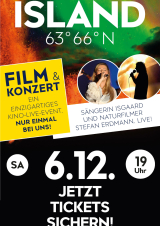 Filmplakat ISLAND 63 66 N - Film und Konzert